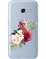 Funda para celular Samsung Flores Guinda de silicón