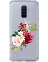 Funda para celular Samsung Flores Guinda de silicón