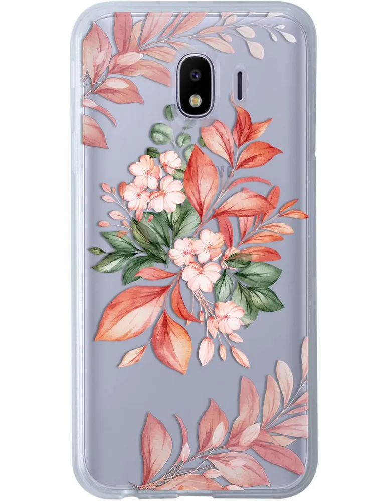 Funda para celular Samsung Flores de silicón