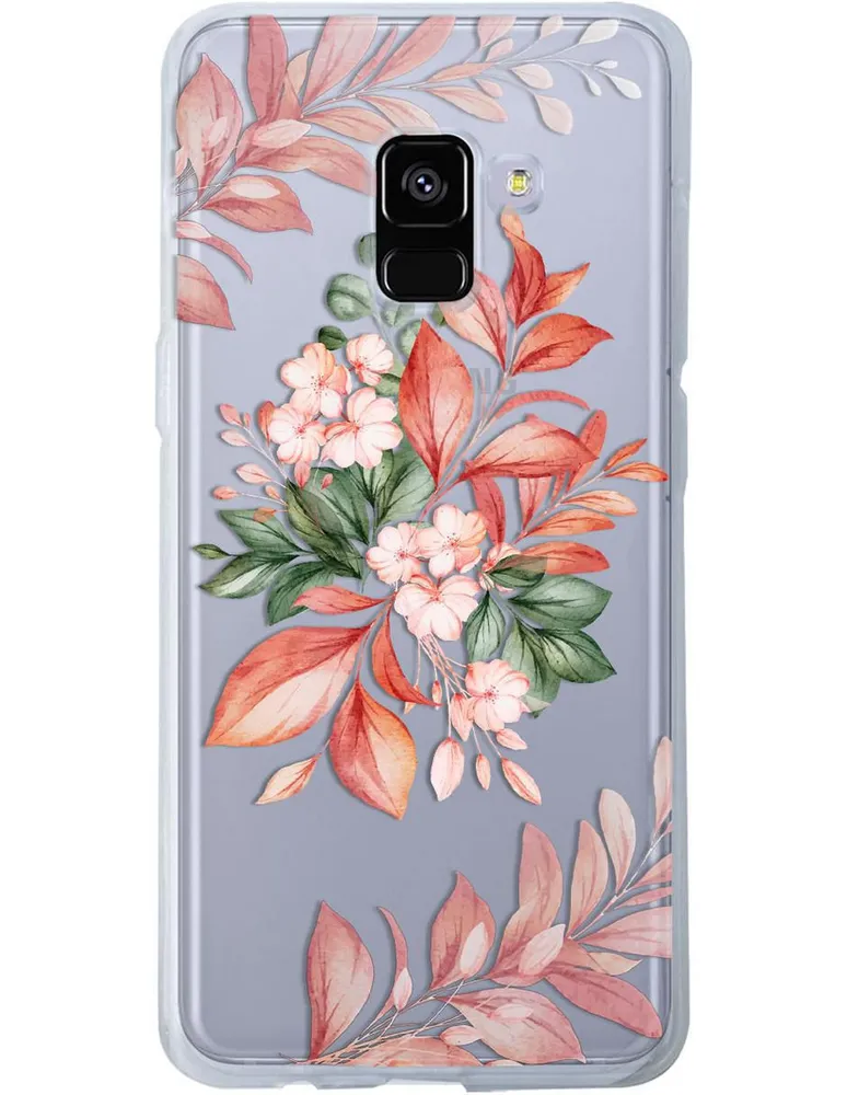 Funda para celular Samsung Flores de silicón