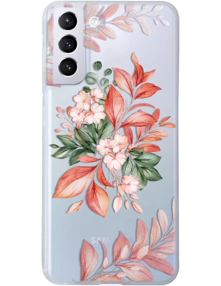 Funda para celular Samsung Flores de silicón