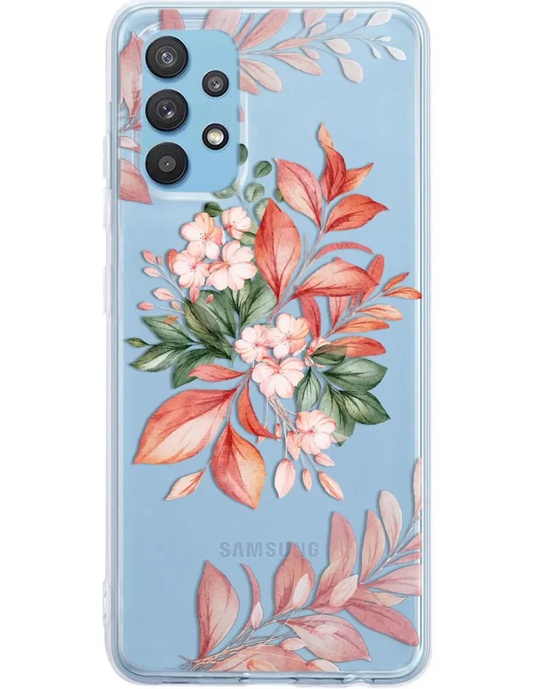 Funda para celular Samsung Flores de silicón