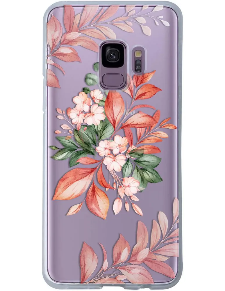 Funda para celular Samsung Flores de silicón