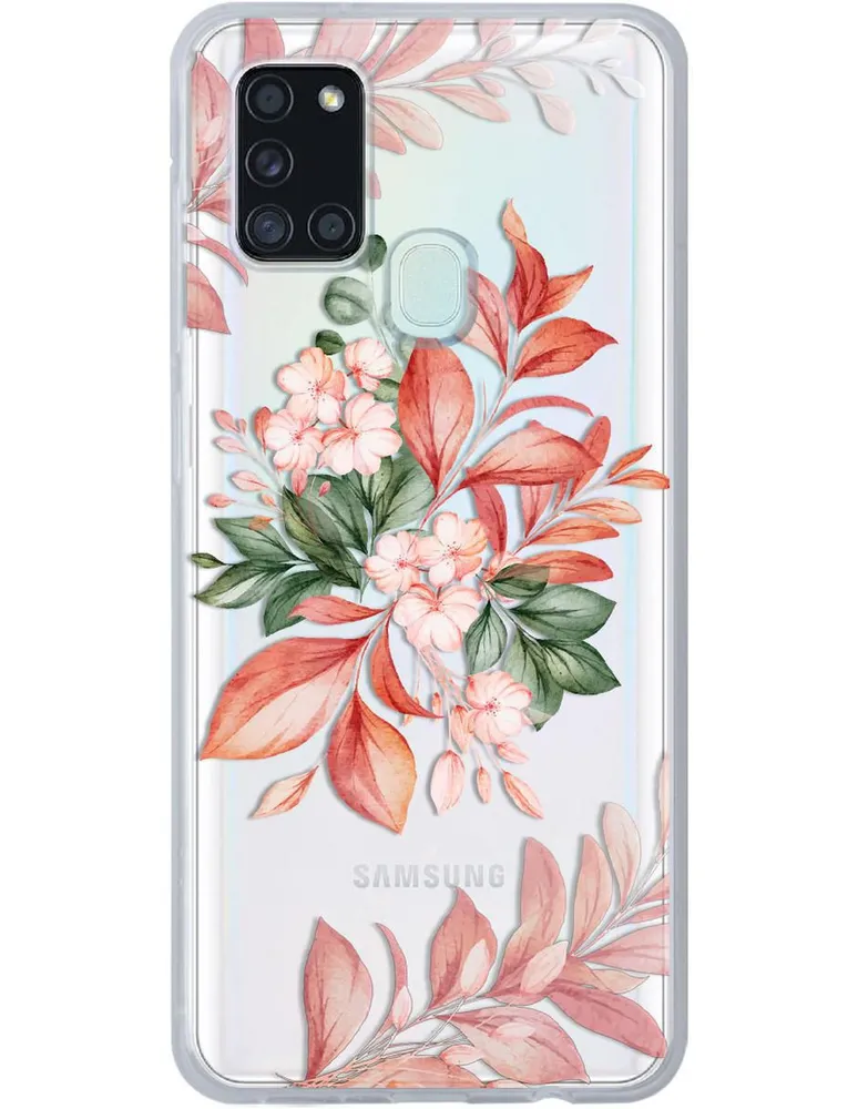 Funda para celular Samsung Flores de silicón