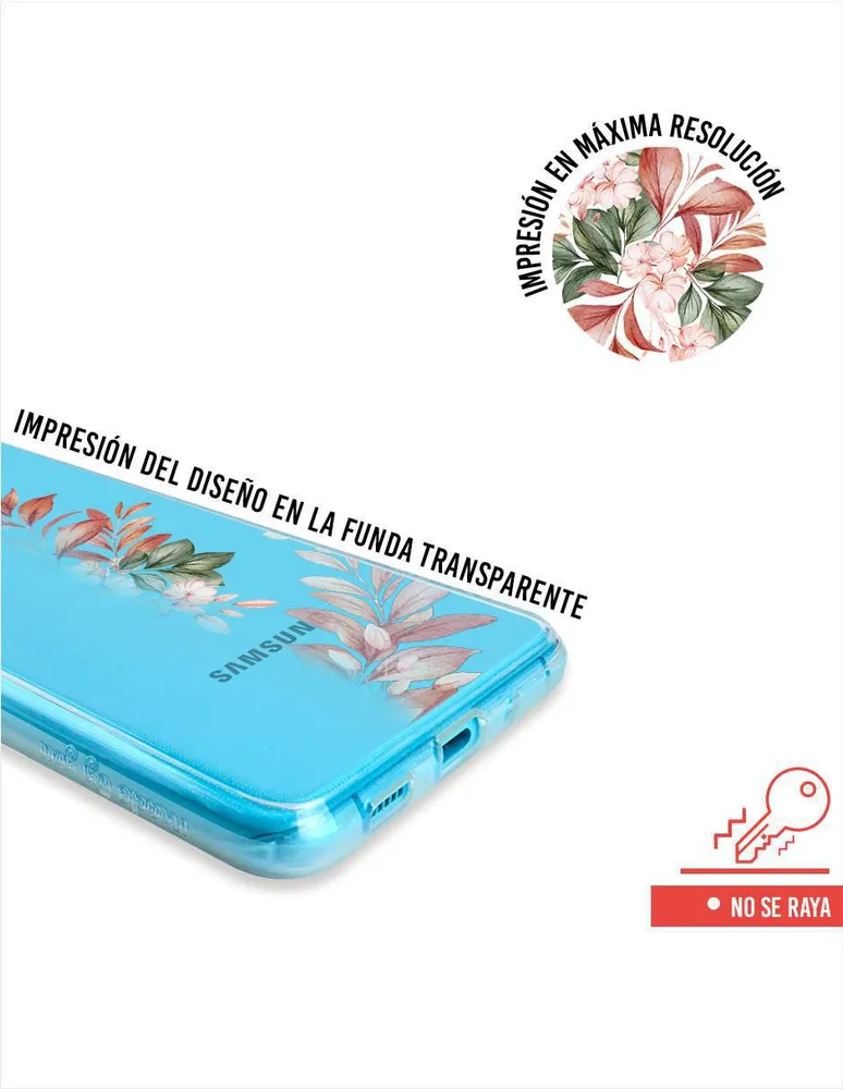 Funda para celular Samsung Flores de silicón