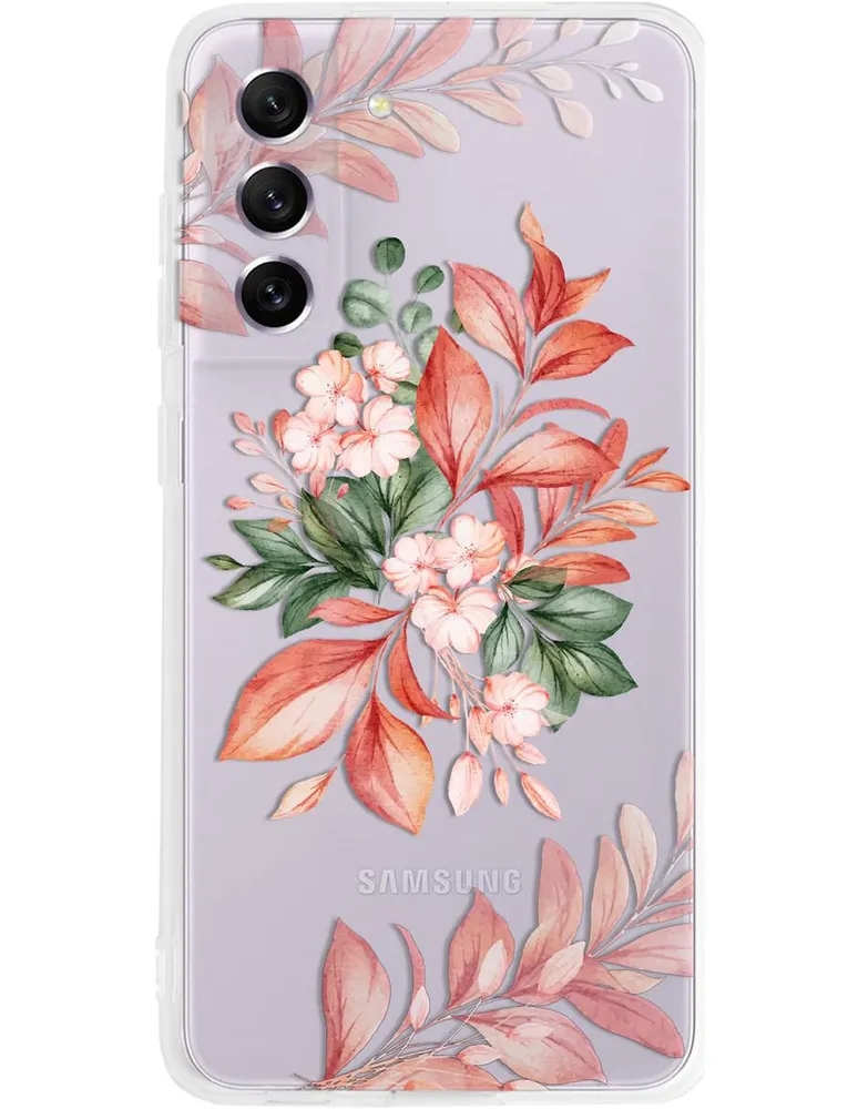 Funda para celular Samsung Flores de silicón