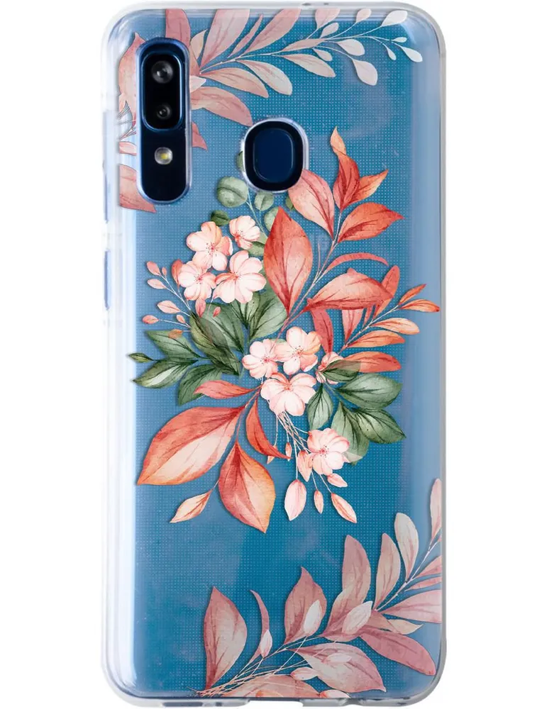 Funda para celular Samsung Flores de silicón