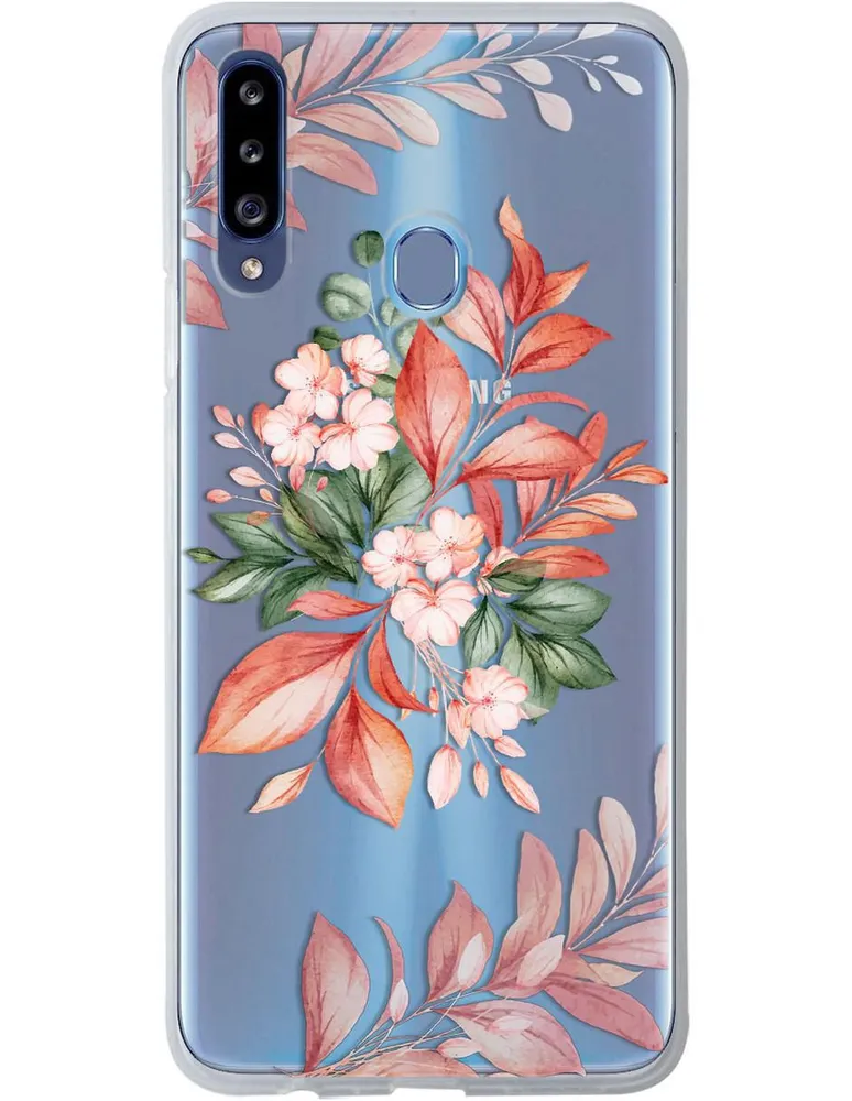 Funda para celular Samsung Flores de silicón