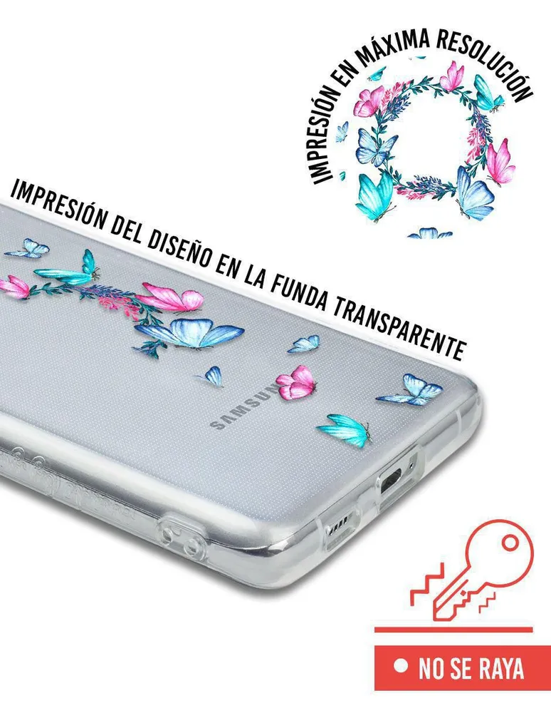 Funda para celular Samsung Butterfly de silicón