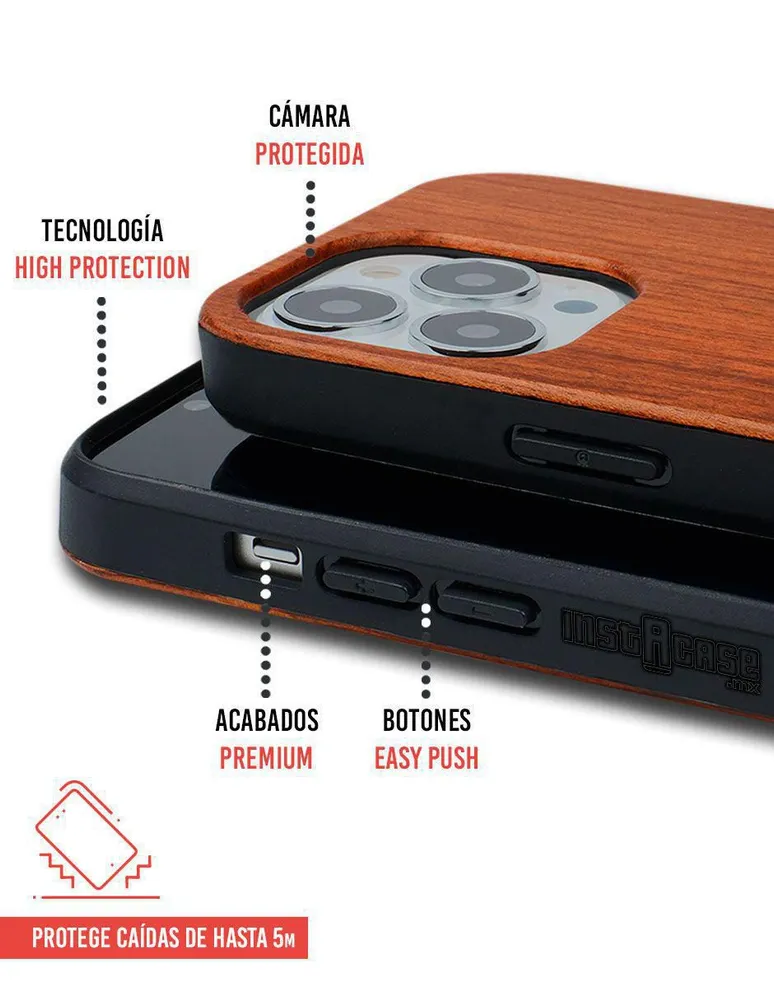 Funda para iPhone Madera, Antigolpes Uso Rudo de madera