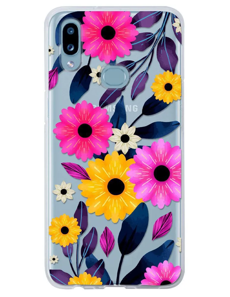 Funda para Celular Samsung Flores de silicón