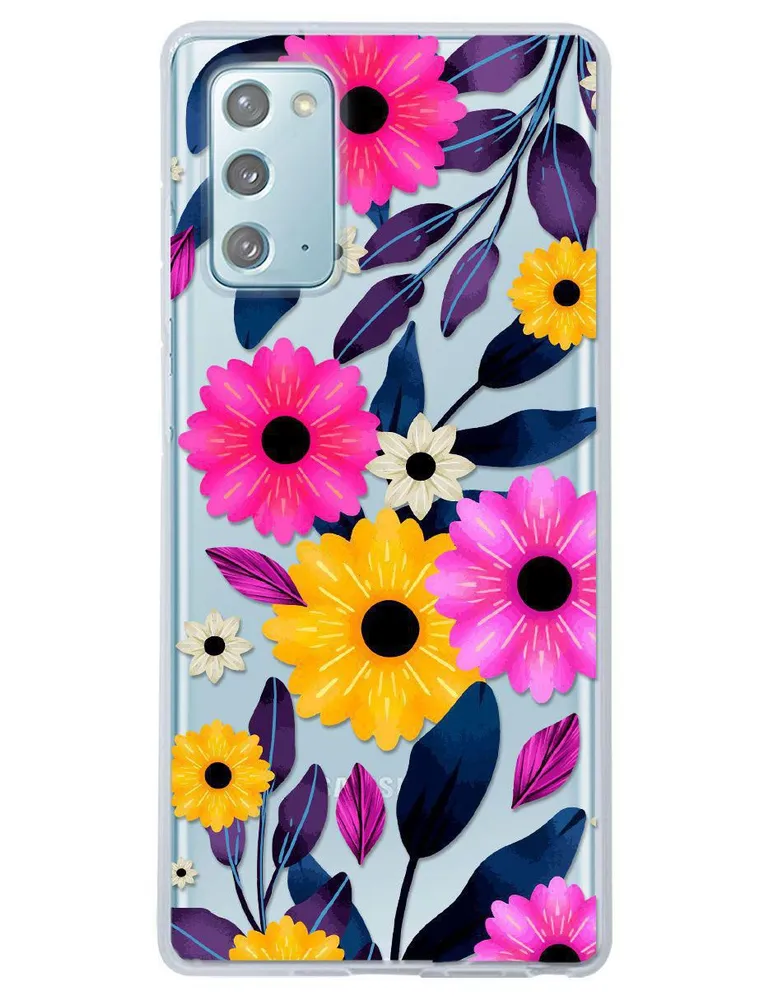 Funda para Celular Samsung Flores de silicón