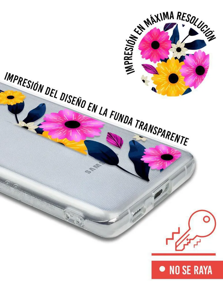 Funda para Celular Samsung Flores de silicón