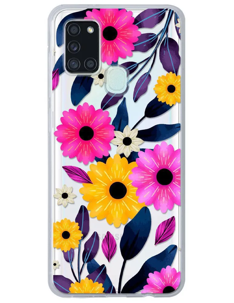 Funda para Celular Samsung Flores de silicón