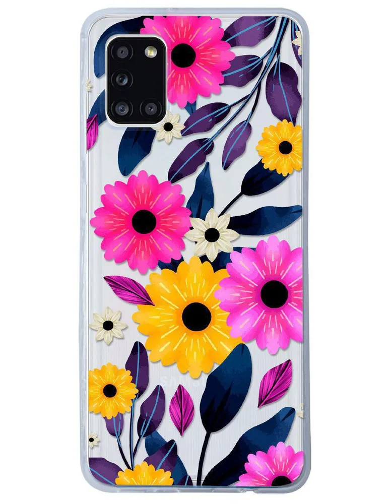 Funda para Celular Samsung Flores de silicón