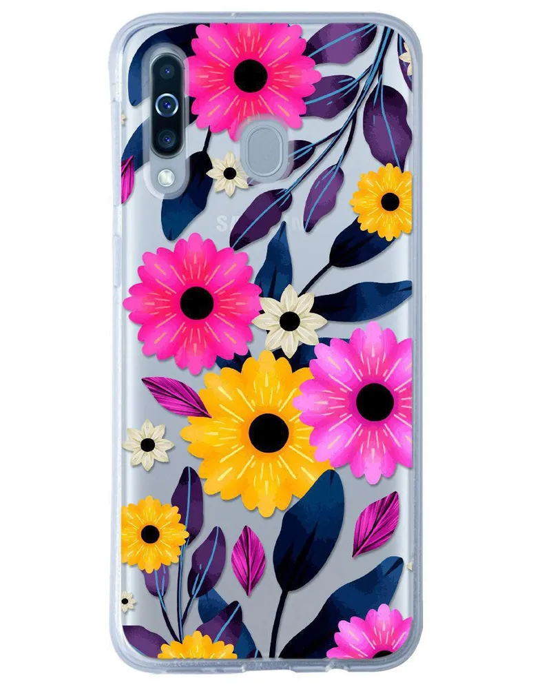 Funda para Celular Samsung Flores de silicón