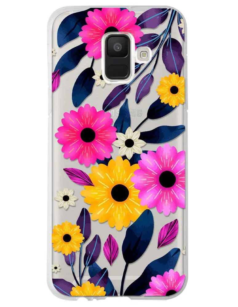 Funda para Celular Samsung Flores de silicón