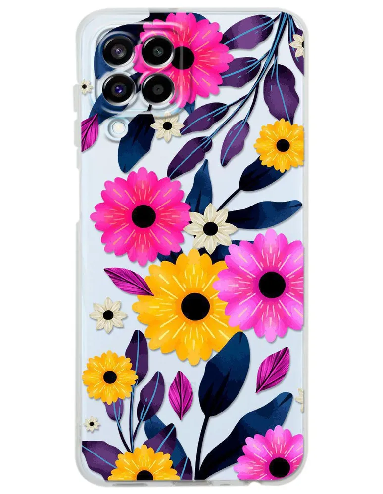 Funda para Celular Samsung Flores de silicón