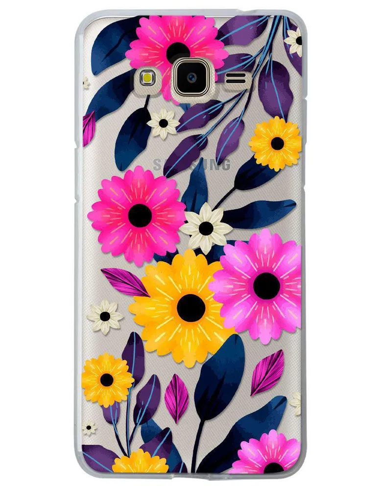 Funda para Celular Samsung Flores de silicón