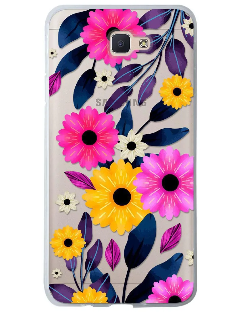 Funda para Celular Samsung Flores de silicón