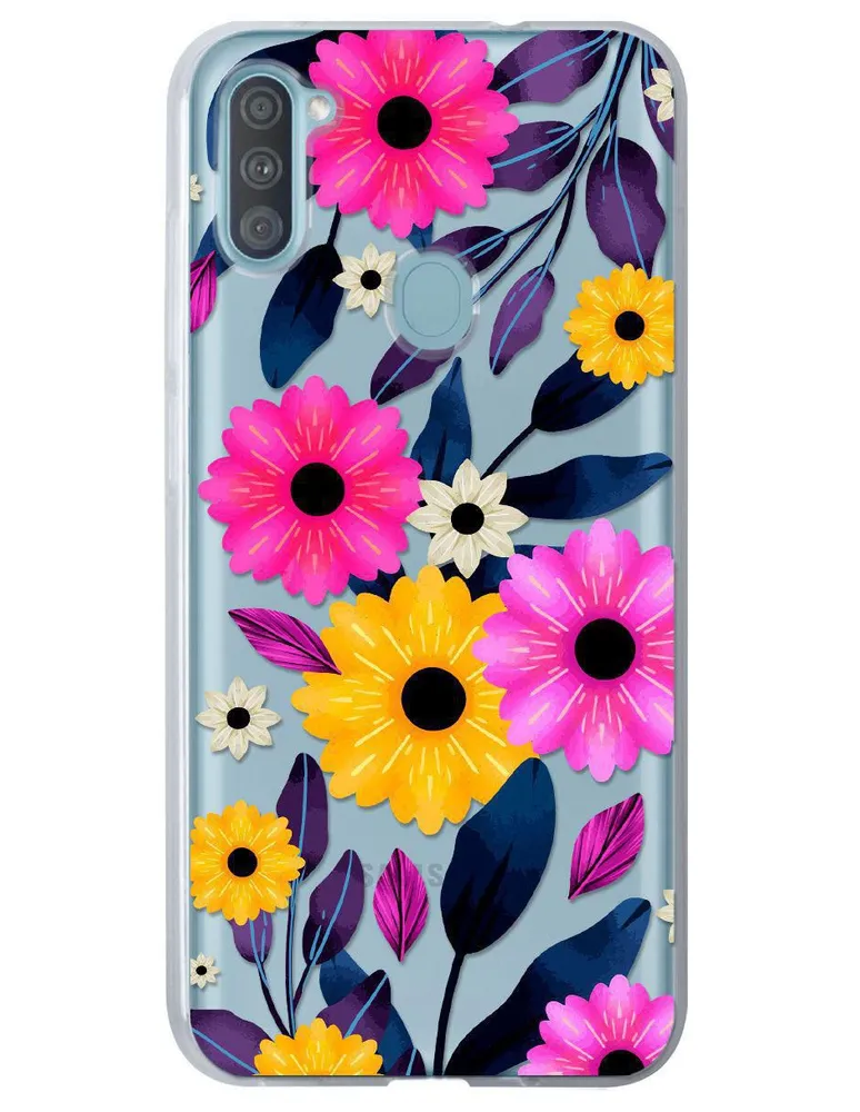 Funda para Celular Samsung Flores de silicón