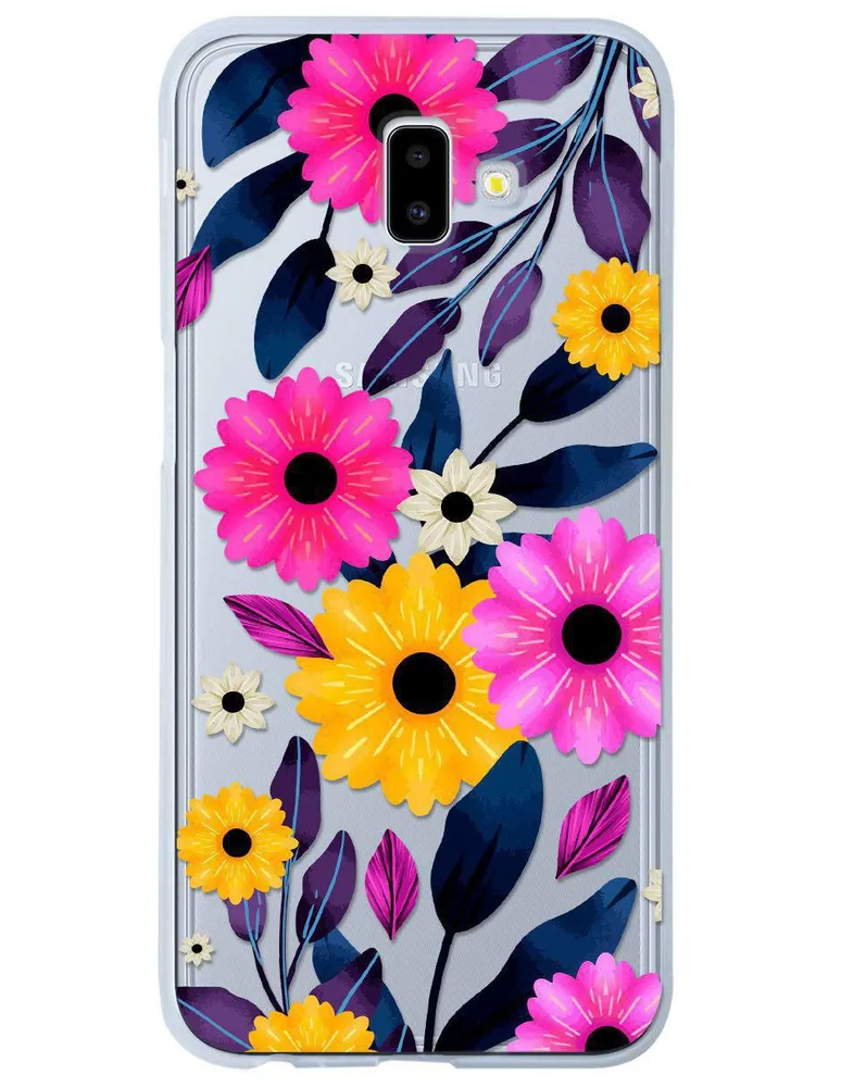 Funda para Celular Samsung Flores de silicón