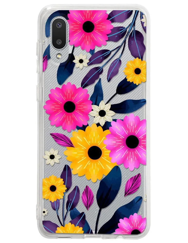 Funda para Celular Samsung Flores de silicón