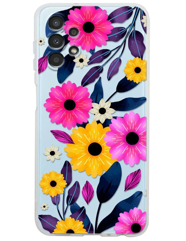 Funda para Celular Samsung Flores de silicón