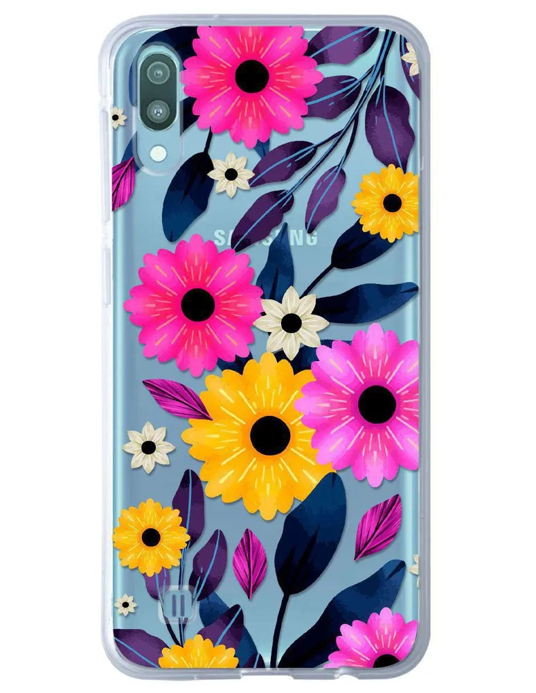 Funda para Celular Samsung Flores de silicón