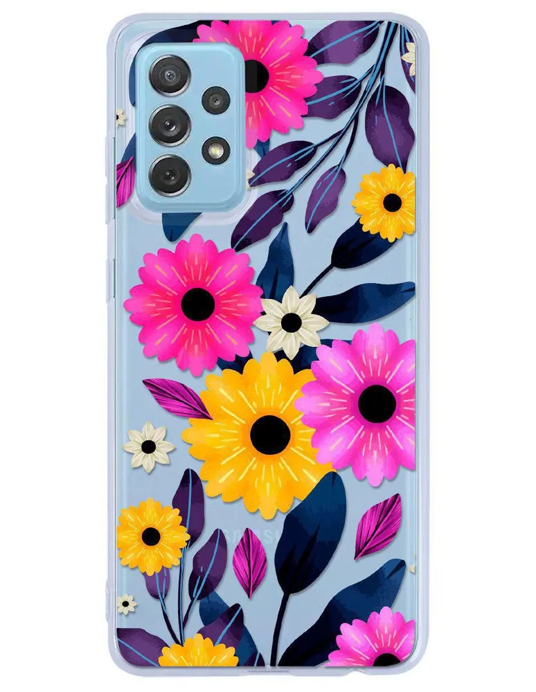 Funda para Celular Samsung Flores de silicón