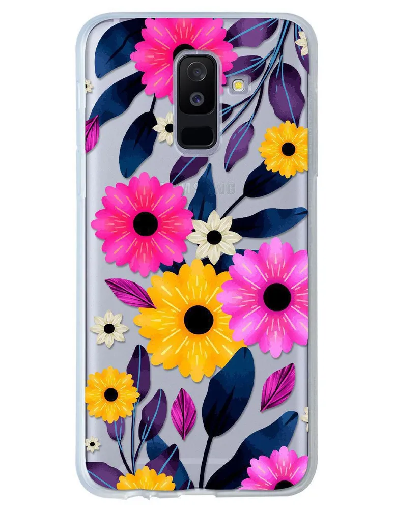 Funda para Celular Samsung Flores de silicón