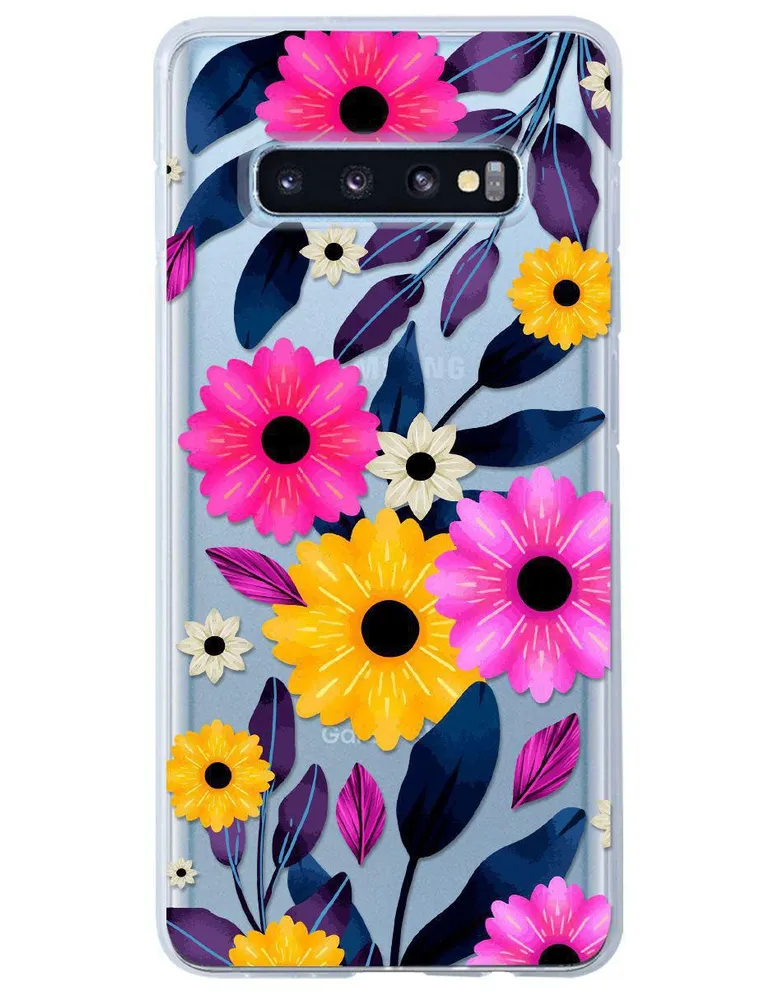 Funda para Celular Samsung Flores de silicón