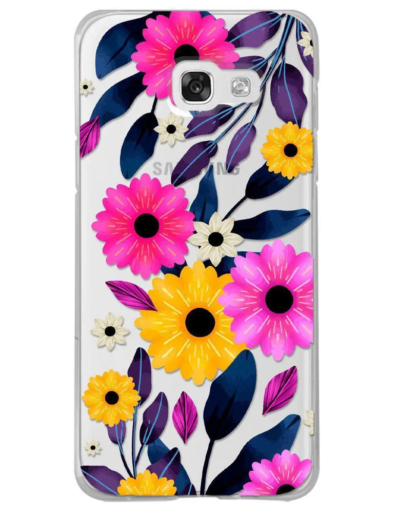 Funda para Celular Samsung Flores de silicón