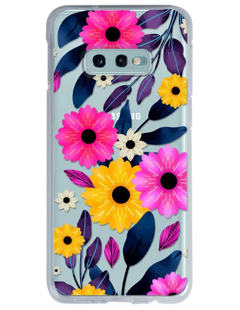 Funda para Celular Samsung Flores de silicón