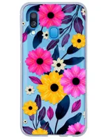 Funda para Celular Samsung Flores de silicón