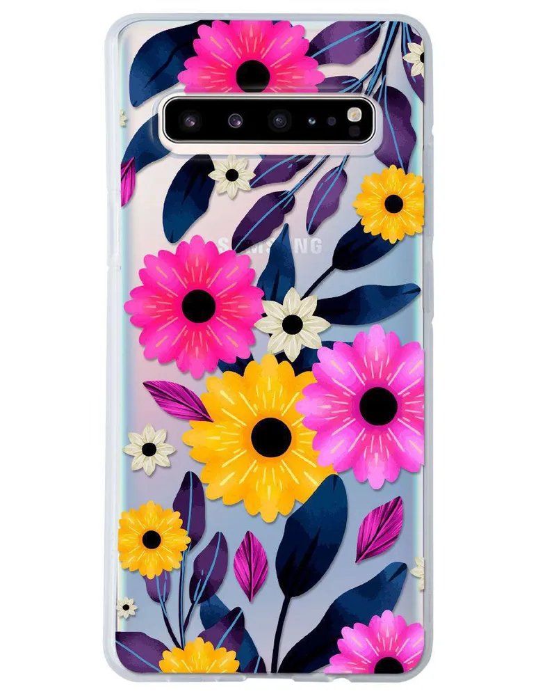 Funda para Celular Samsung Flores de silicón