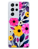 Funda para Celular Samsung Flores de silicón