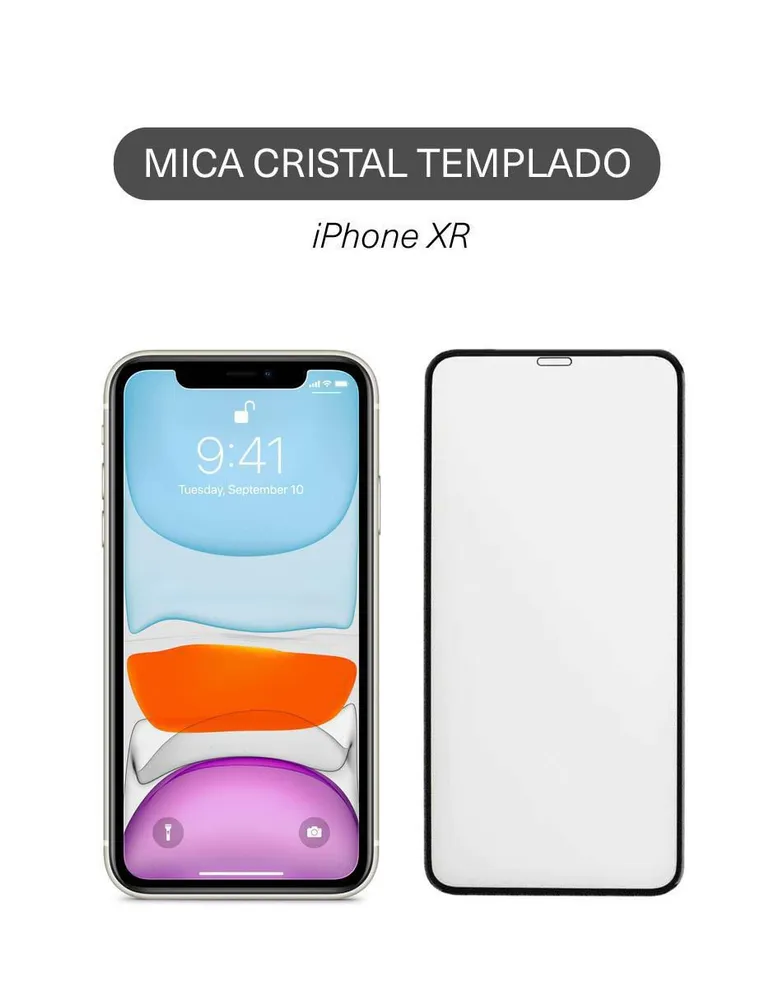 Mica para celular iPhone XR Sovico cristal templado