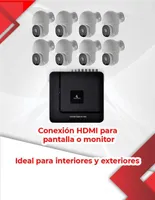 Kit 8 cámaras de seguridad Secucore alámbrica para interior y exterior