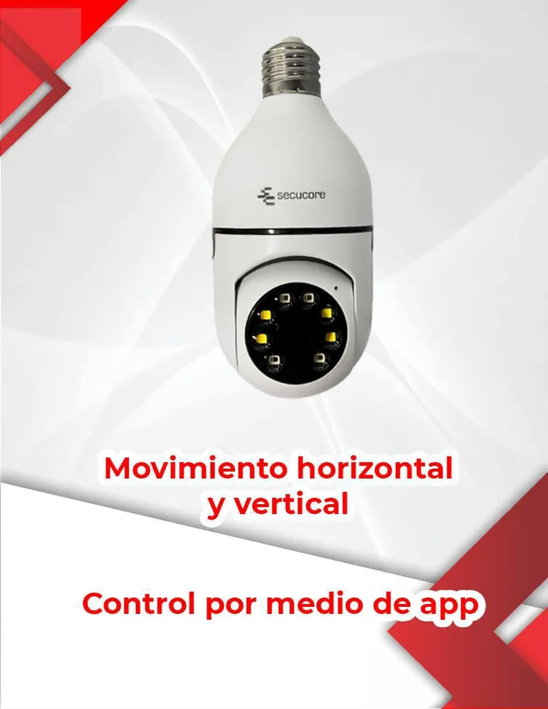 Cámara Individual de Seguridad Secucore Inalámbrica para Interior y Exterior