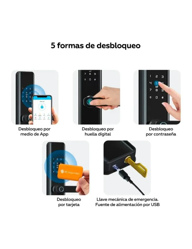 Cerradura Inteligente WiFi con Control Numérico Netzhome WE89 Google Alexa  Gris