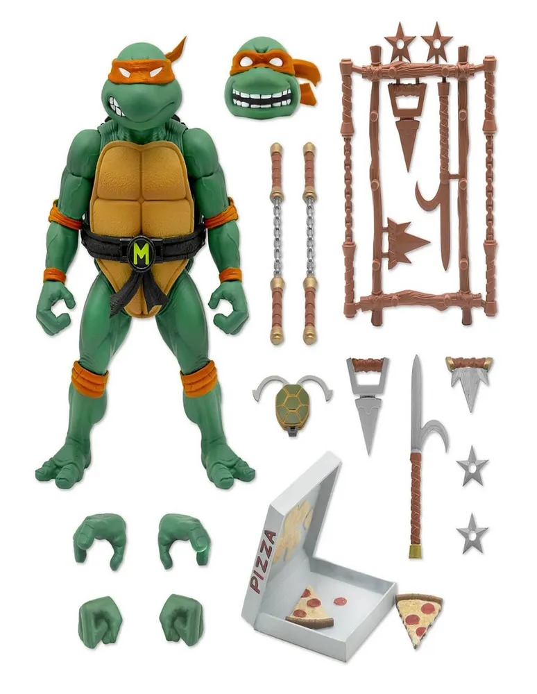 Figura de Colección Michelangelo Super 7 articulado Tortugas Ninja