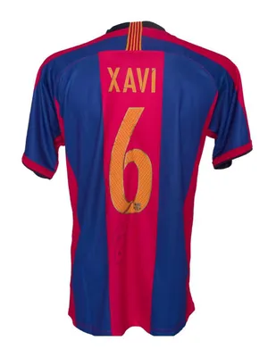 Playera de colección Ídolos firmada Xavi Hernández Barcelona