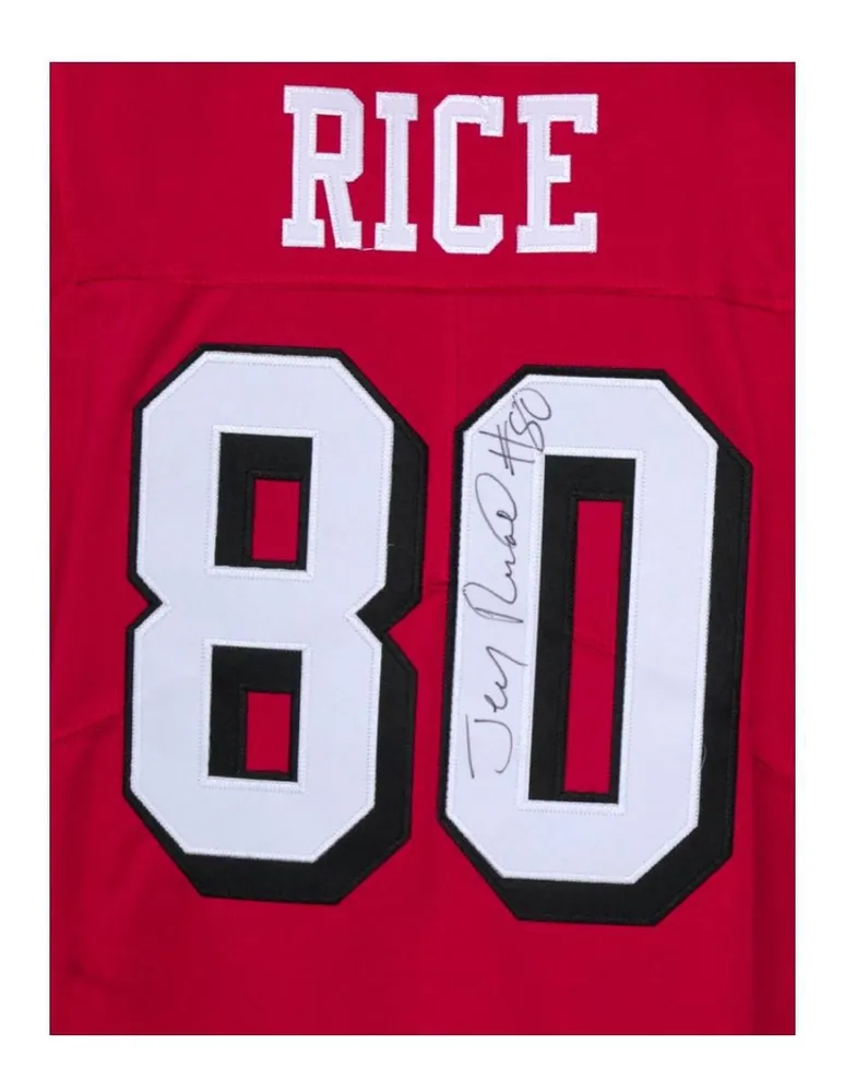 Jersey de colección Ídolos firmada Jerry Rice San Francisco Rojo