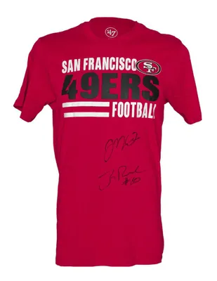 Playera de colección Ídolos firmada Joe Montana Y Jerry Rice 49ers