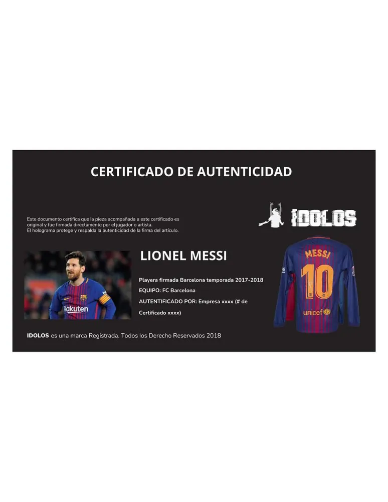Playera de colección Ídolos firmada Luis Enrique Barcelona