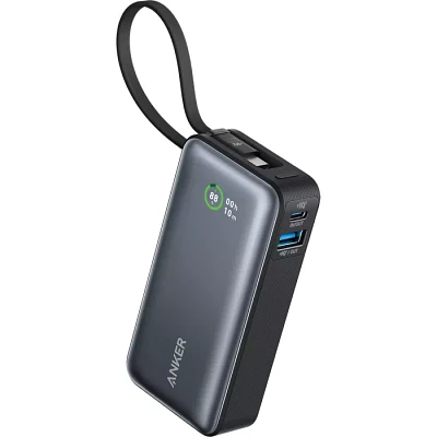 Anker Nano 30W Power Bank with Built-In USB-C Cable - Black | Verizon