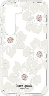 Defensive Hardshell Case for Galaxy S23 - Hollyhock Floral Clear