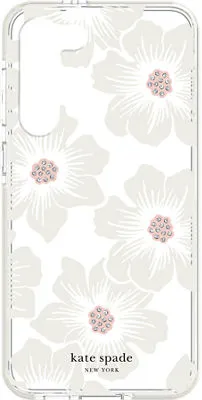 Defensive Hardshell Case for Galaxy S23+ - Hollyhock Floral Clear