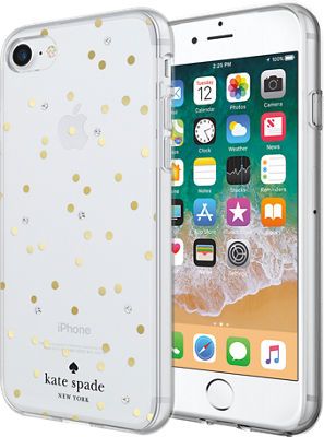 Kate Spade Defensive Hardshell Case for Apple iPhone XR -  Hollyhock/Cream/Gems